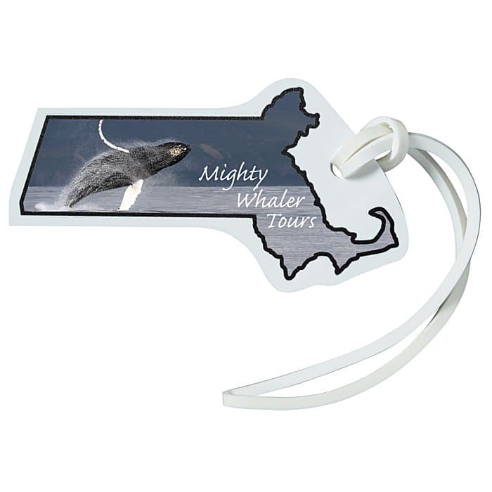 Soft Vinyl Full Color Luggage Tag - Massachusetts