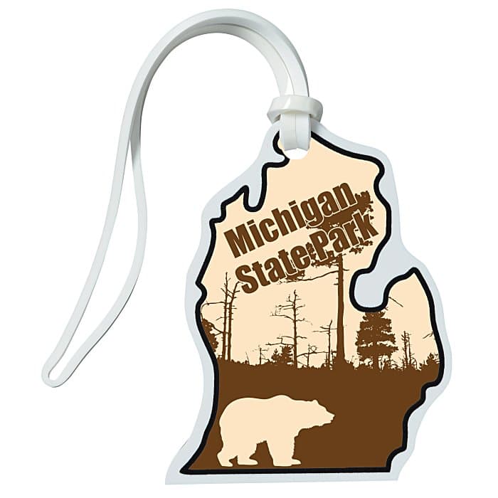 Soft Vinyl Full Color Luggage Tag - Lower Michigan