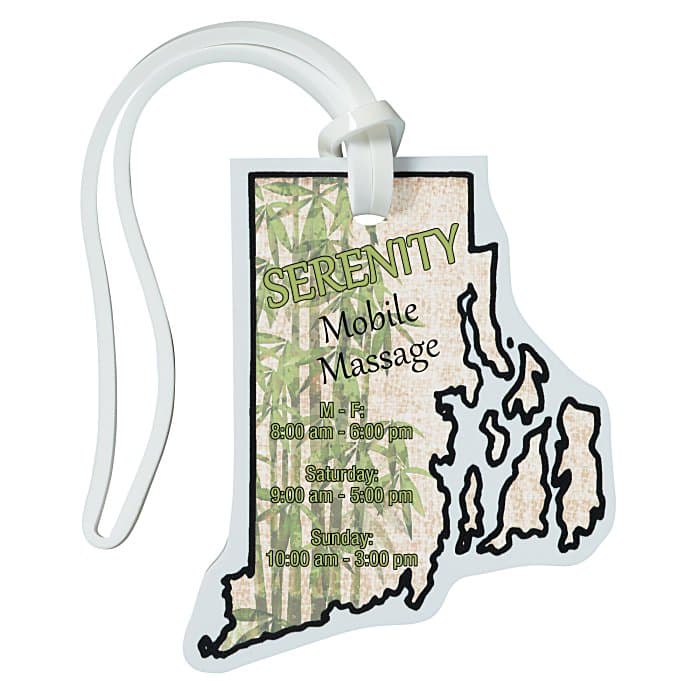 Soft Vinyl Full Color Luggage Tag - Rhode Island