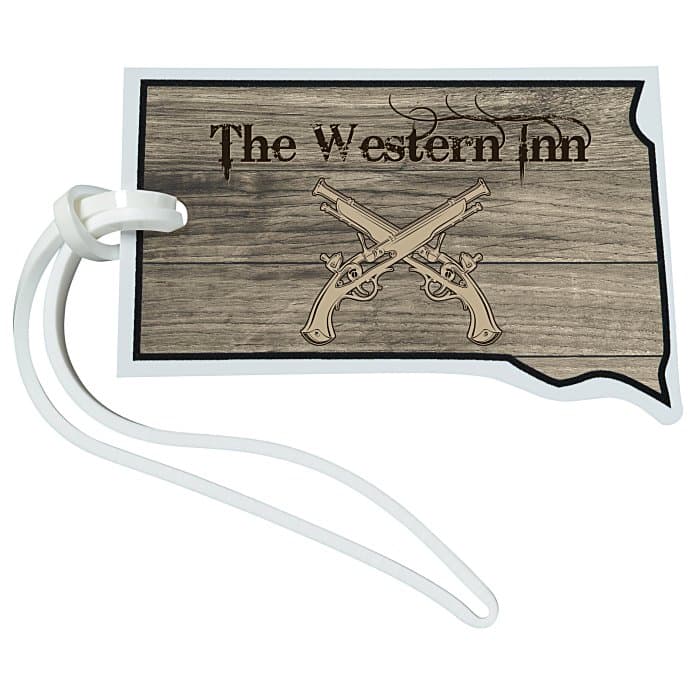 Soft Vinyl Full Color Luggage Tag - South Dakota
