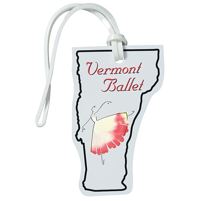 Soft Vinyl Full Color Luggage Tag - Vermont