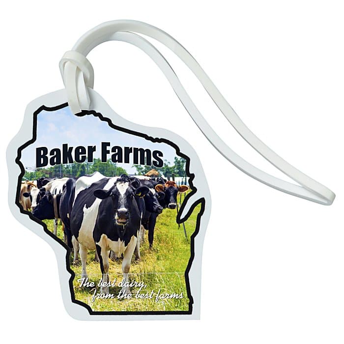 Soft Vinyl Full Color Luggage Tag - Wisconsin