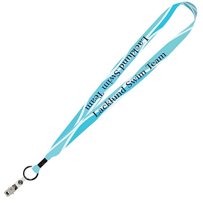 Dye-Sub Lanyard - 3/4 inches - 34 inches - Snap with Metal Bulldog Clip