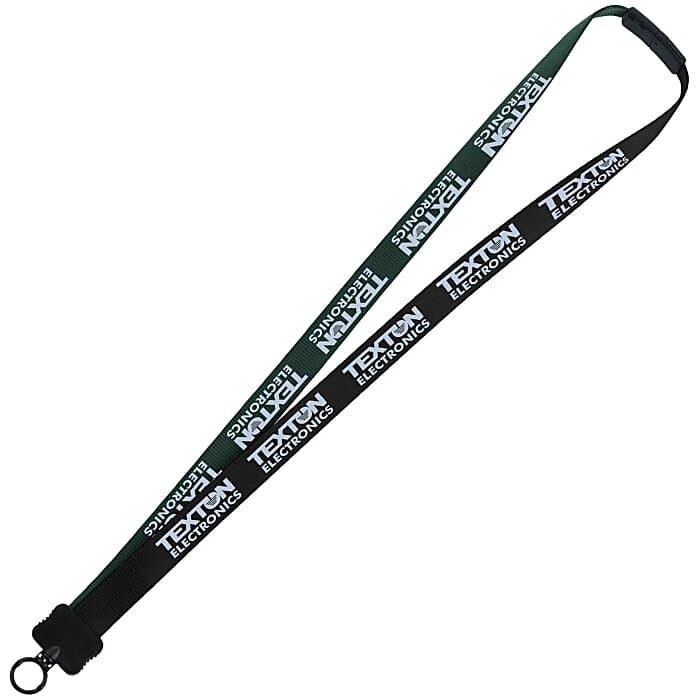 Two-Tone Smooth Nylon Lanyard - 7/8 inches - 36 inches - Plastic O-Ring