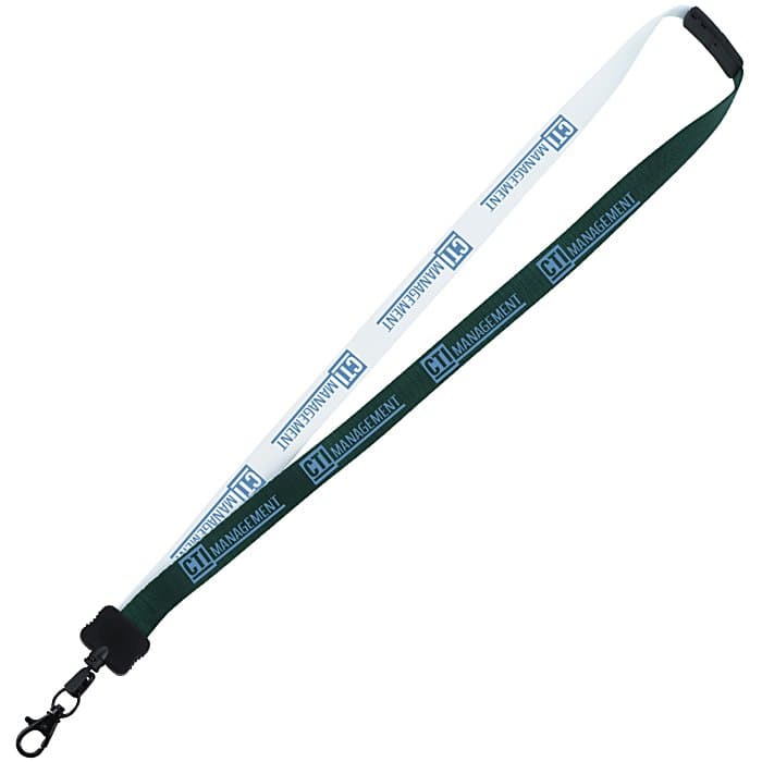 Two-Tone Smooth Nylon Lanyard - 7/8 inches - 36 inches - Metal Lobster Claw