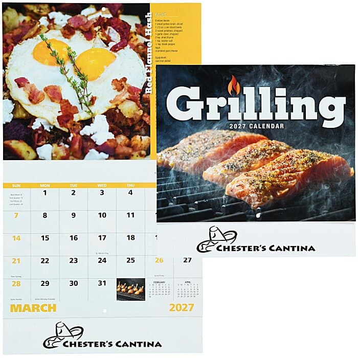 Grilling Wall Calendar - Stapled