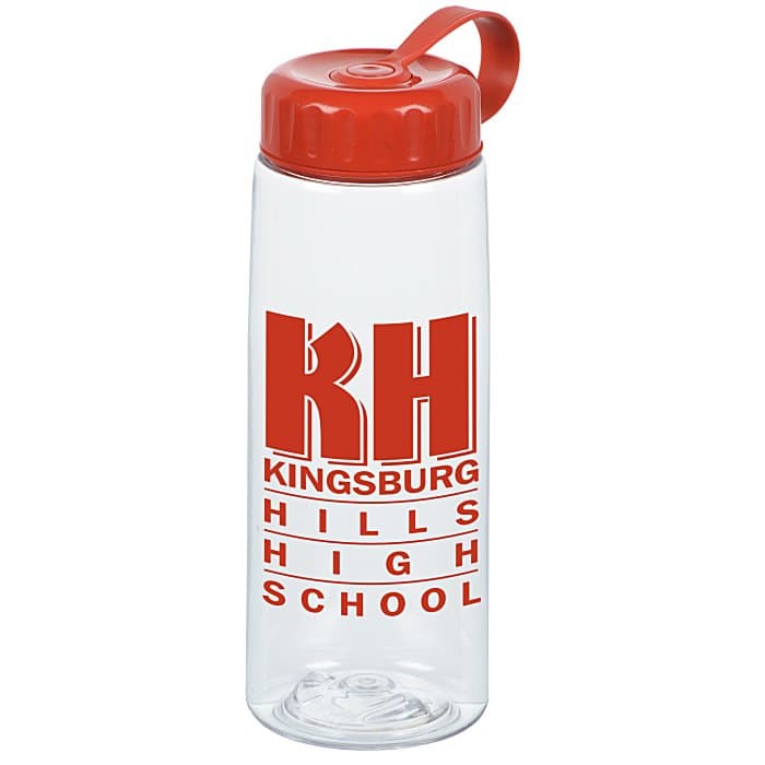 Clear Impact Flair Bottle with Tethered Lid - 26 oz