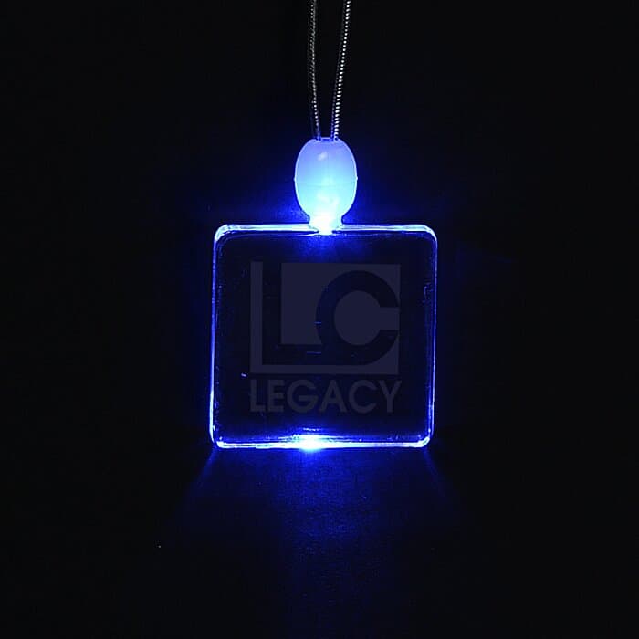 Light-Up Pendant Necklace - Square