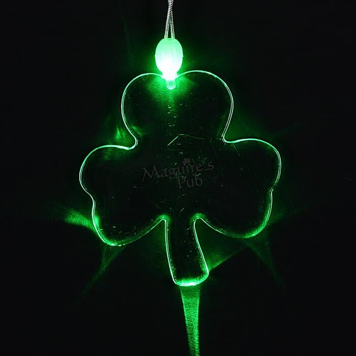 Light-Up Pendant Necklace - Shamrock