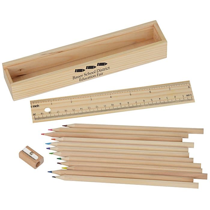 Colored Pencil & Ruler Box