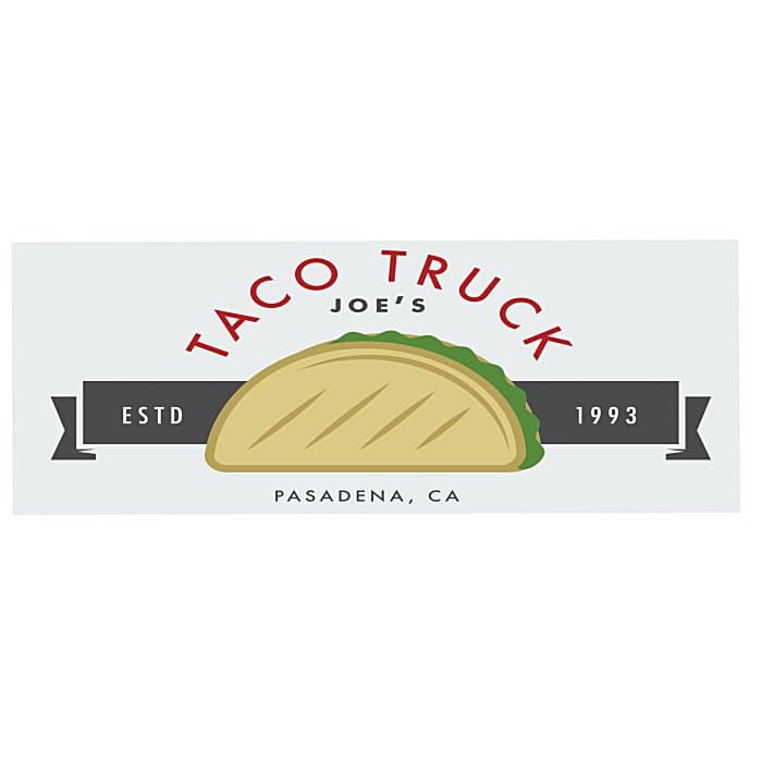 Full Color Sticker - Rectangle - 3 inches x 8 inches