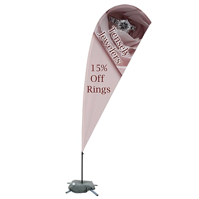 Indoor Value Sail Sign - 9 1/2 feet - One Sided