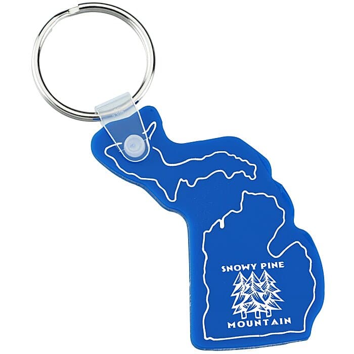 Michigan - Lower + Upper Soft Keychain - Opaque