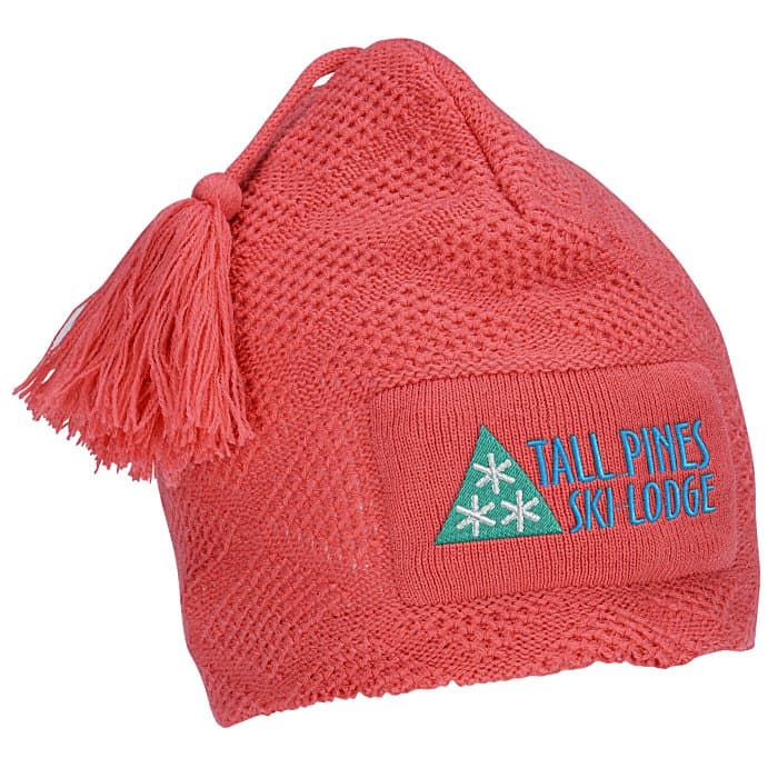 Diamond Knit Pom Pom Beanie