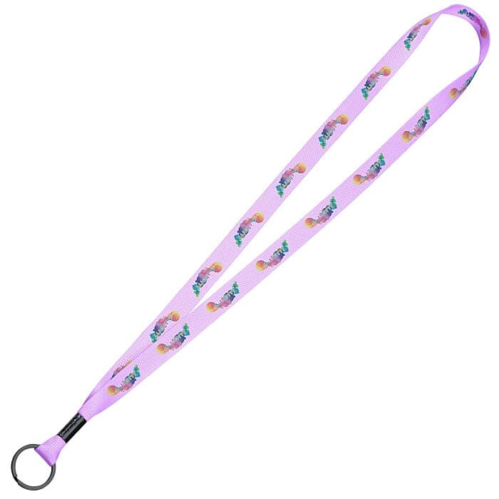 Dye-Sublimated Tubular Lanyard - 1/2 inches - 32 inches - Metal Split Ring