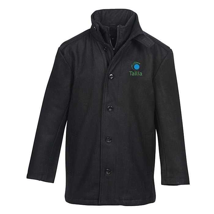 Melton Wool Blend Town Coat - Men's