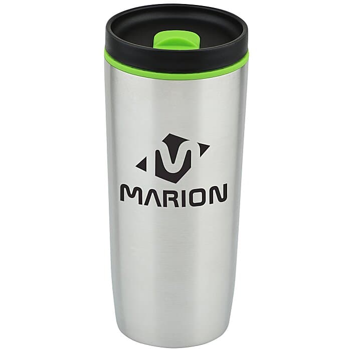 Custom Accent Stainless Travel Mug - 16 oz