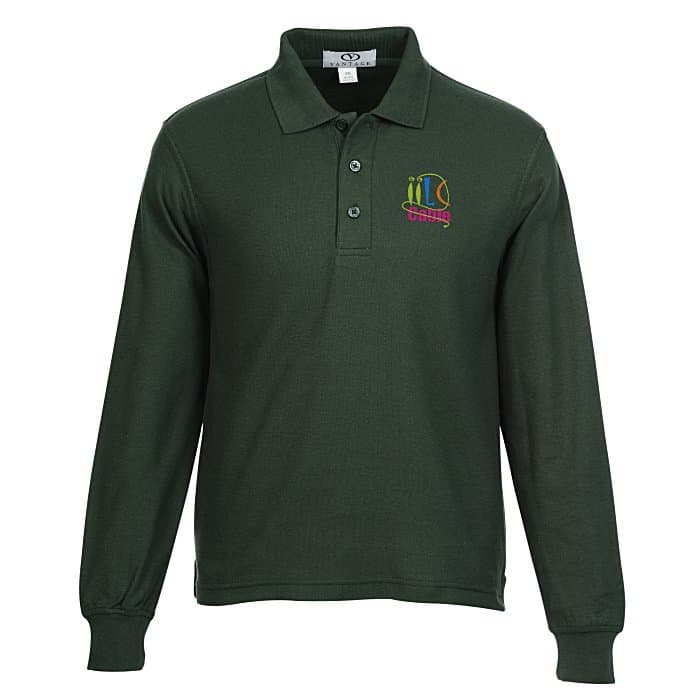 Soft-Blend Double-Tuck Long Sleeve Polo