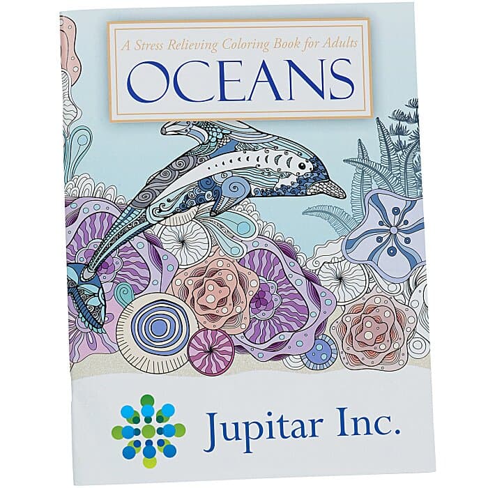 Stress Relieving Adult Coloring Book - Oceans - Full Color