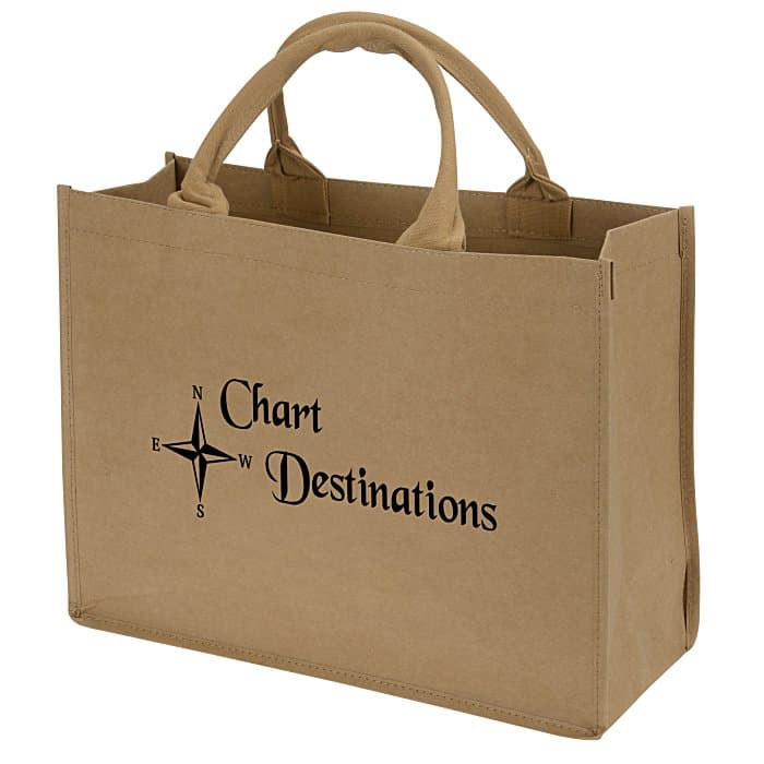 Washable Kraft Paper Fabric Tote - 12 inches x 16 inches