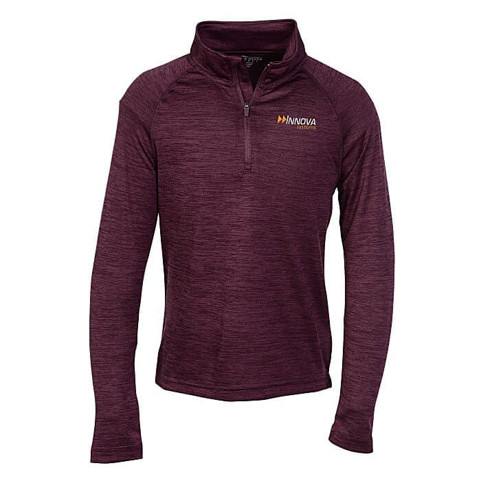 Space-Dyed 1/4-Zip Performance Pullover - Youth - Embroidered