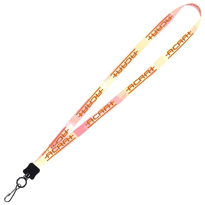 Dye-Sublimated Tubular Lanyard - 1/2 inches - 32 inches - Metal Swivel Snap Hook