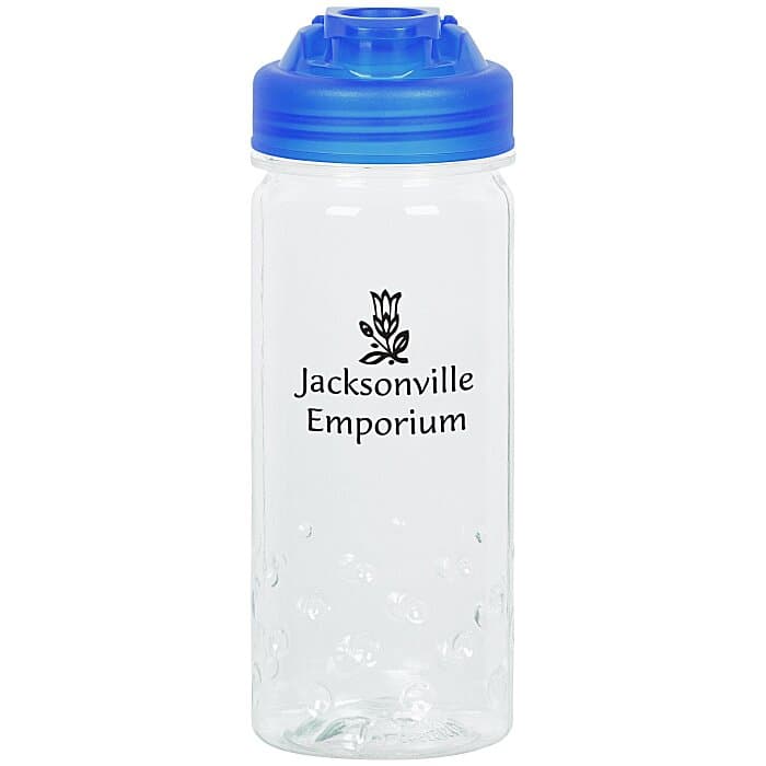 PolySure Inspire Water Bottle with Flip Lid - 16 oz - Clear