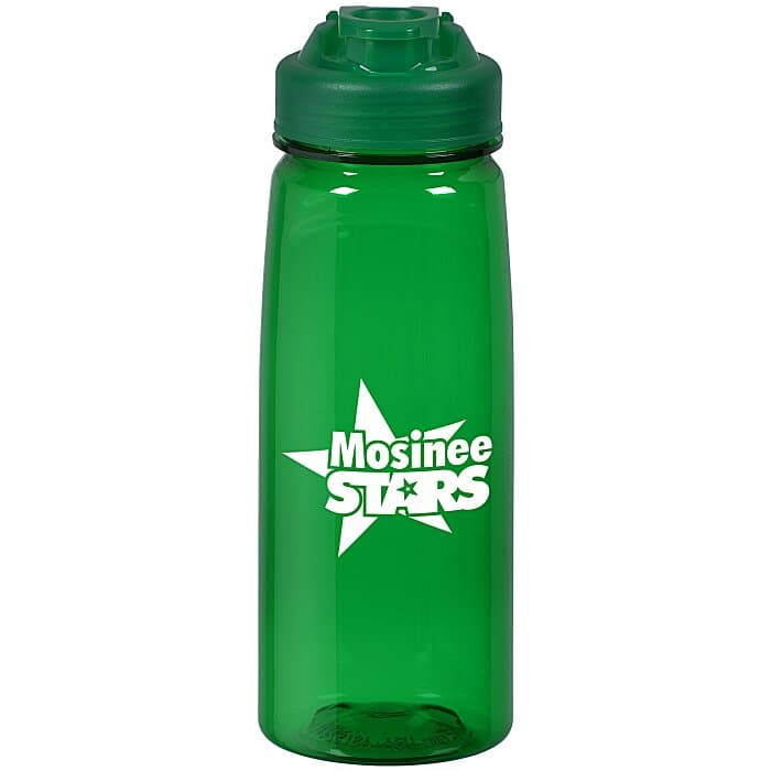 PolySure Grip 'N Sip Water Bottle with Flip Lid - 24 oz
