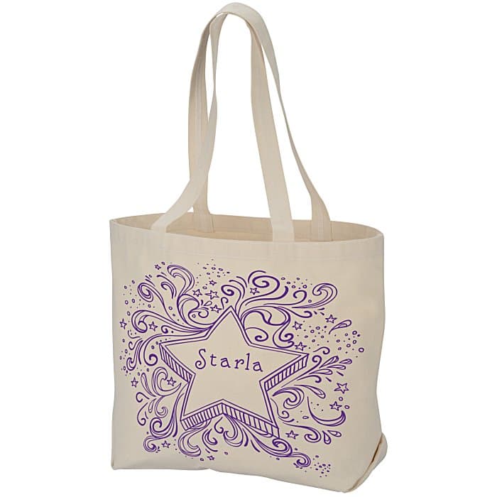 Birdie 10 oz Cotton Gusseted Tote - 13 1/2 inches x 17 3/4 inches