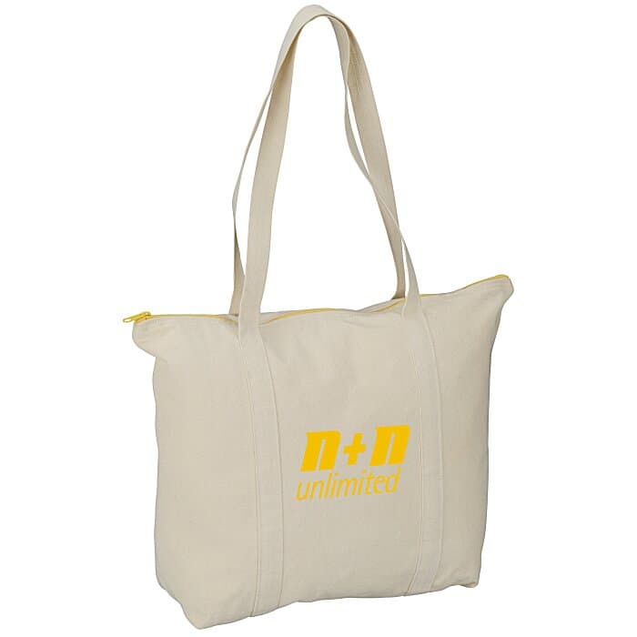 Chroma Zip 10-oz Cotton Tote - 15 inches x 17 1/2 inches