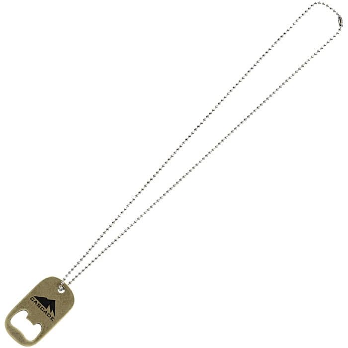 Dog Tag Necklace With Bottle Opener