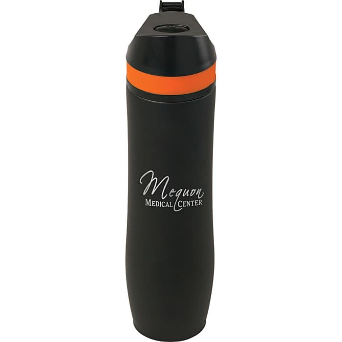 Persona Wave Vacuum Sport Bottle - 20 oz - Black - Laser Engraved