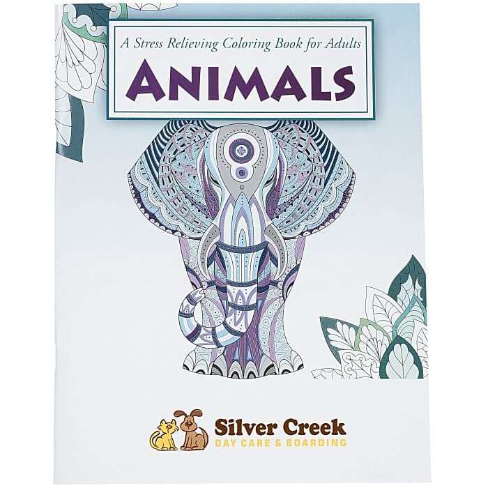Stress Relieving Adult Coloring Book - Animals - Full Color