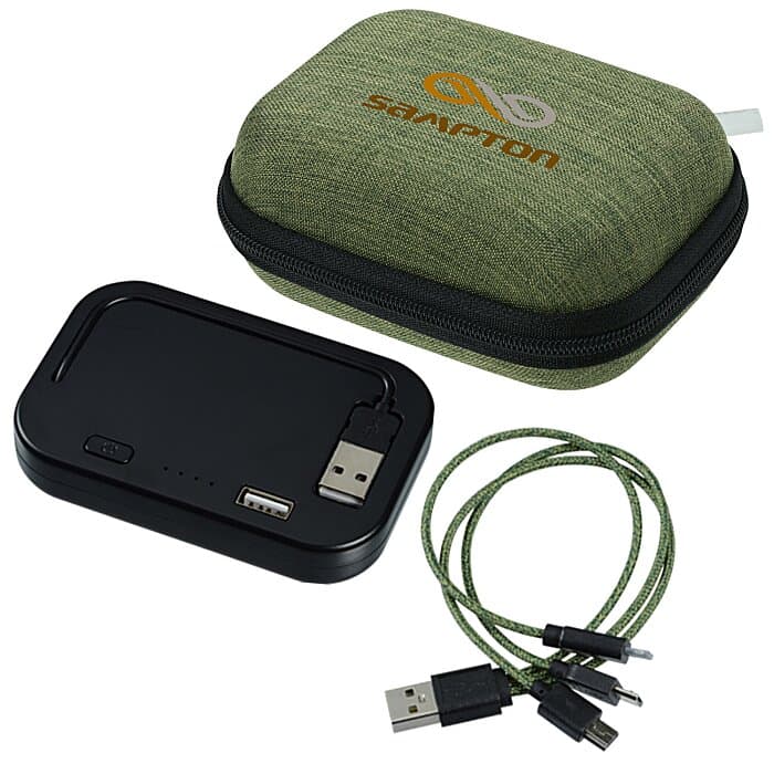 Ridge Line Built-in Cable Power Bank with 3-in-1 Cable