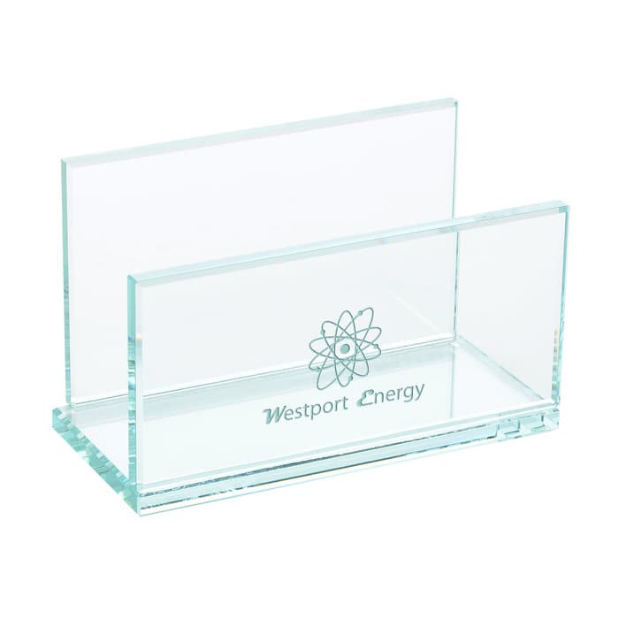 Jade Glass Business Card Holder