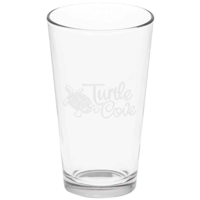 Pint Glass - 16 oz - Deep Etch