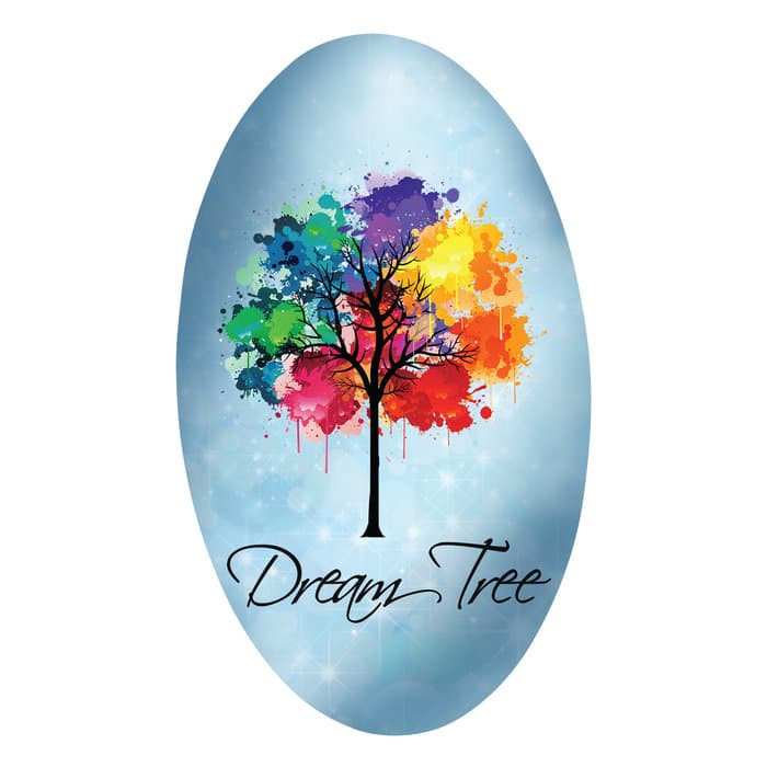 Full Color Chrome Sticker - Oval - 3 inches x 5 inches