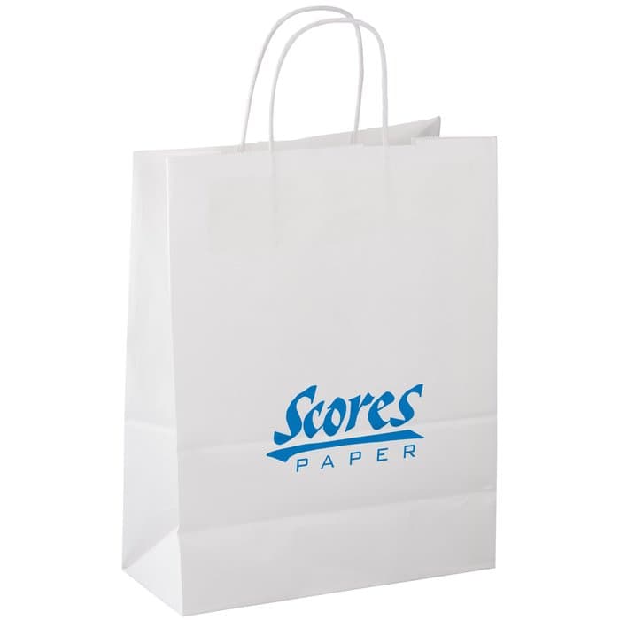 Matte White Shopping Bag - 13 inches x 10 inches