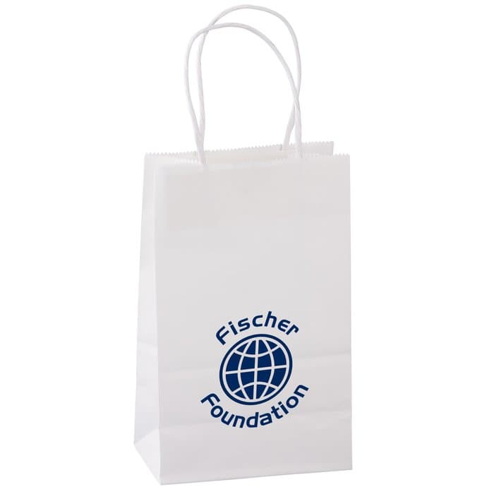 Matte White Shopping Bag - 8 inches x 5-1/2 inches