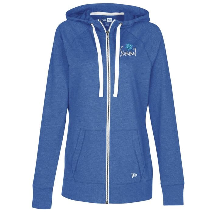 New Era Sueded Cotton Full-Zip Hoodie - Ladies' - Embroidered