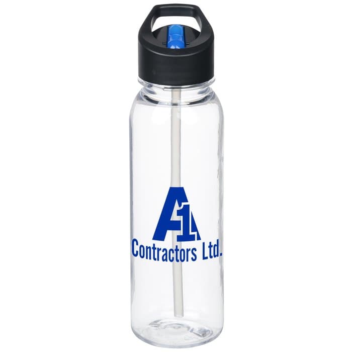Clear Impact Outdoor Bottle with Two-Tone Flip Straw Lid - 24 oz