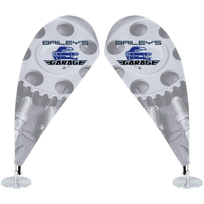 Micro Teardrop Tabletop Sail Sign - Two Sided