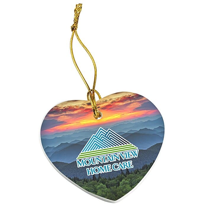 Ceramic Ornament - Heart - Full Color
