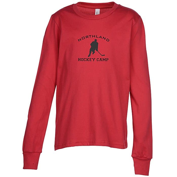 Bella+Canvas Long Sleeve Crewneck T-Shirt - Youth - Screen