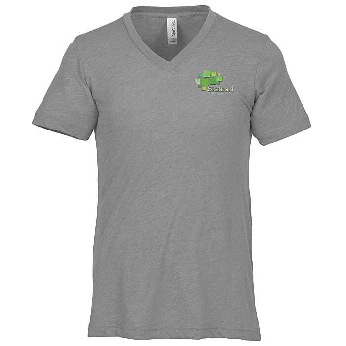 Bella+Canvas Tri-Blend V-Neck T-Shirt - Men's - Embroidered