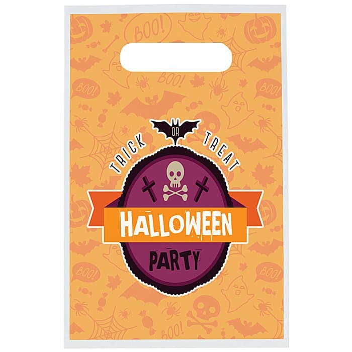 Full Color Die Cut Handle Plastic Bag - 9 inches x 7-1/2 inches