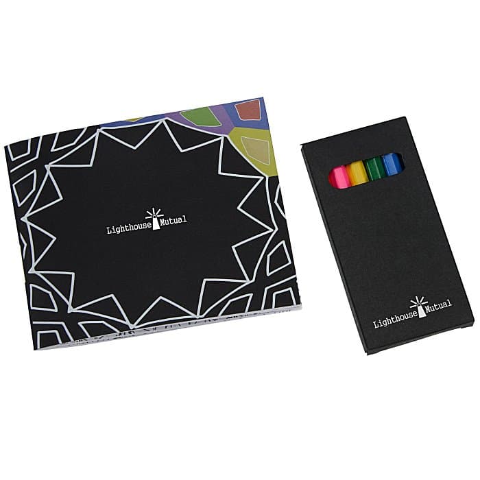 Adult Coloring Book To-Go Set - Matte Black