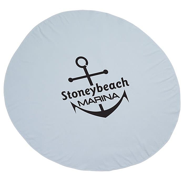 Surfside 360 Round Beach Towel - White