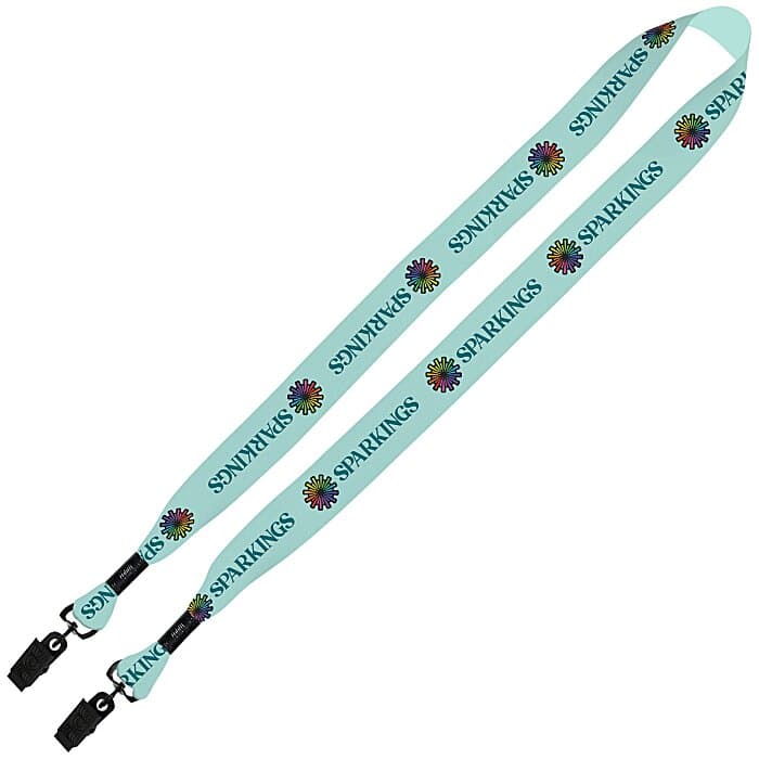 Full Color Lanyard with Double Bulldog Clips – 1 Inch - 32 Inches