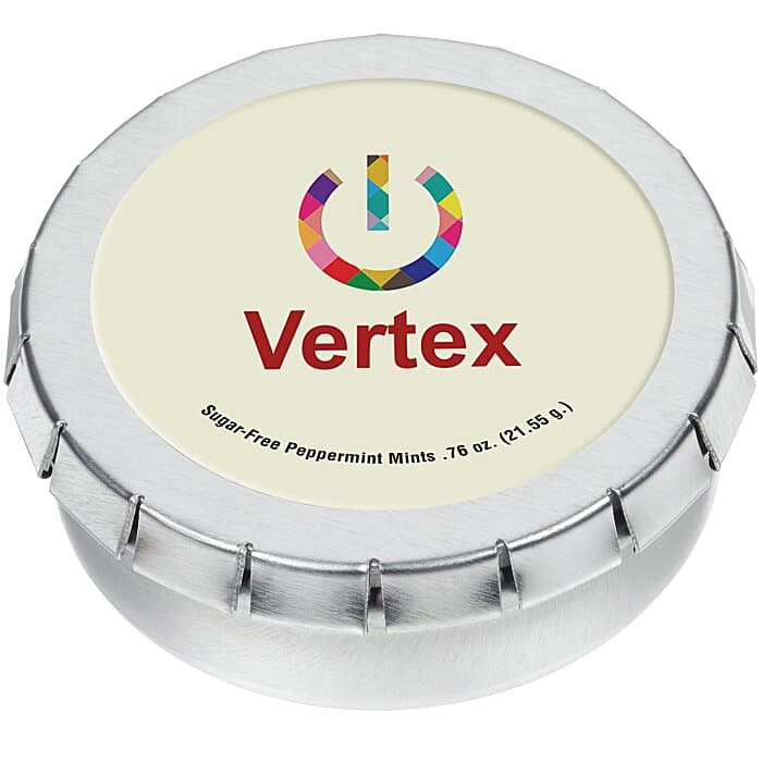 Round Mint Tin with Full Color Dome - 2-1/8 inches